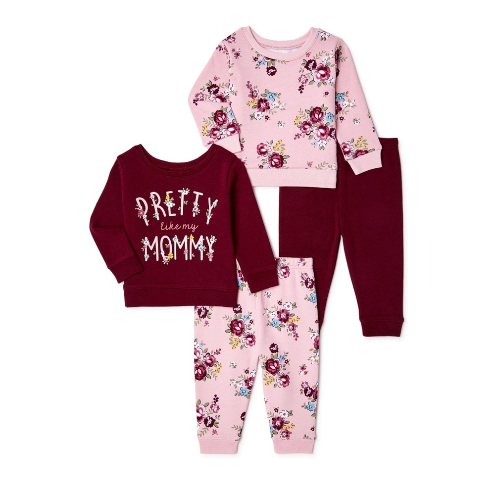 Garanimals Baby Girls' Fleece Top and Pants
Set 4-Piece, Size: 24 Months